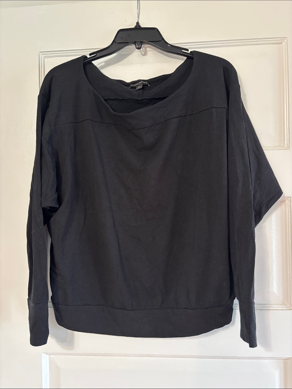 Banana Republic Black Long-Sleeve Relaxed Top